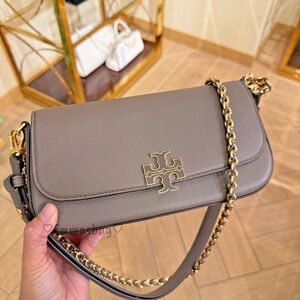 Tory Burch Britten Convertible Crossbody 171524 Wild Mushroom $525